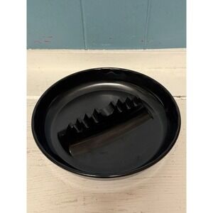 Vintage Ges-Line 341 Black Melamine Ashtray Round Made in USA Mid Century Modern